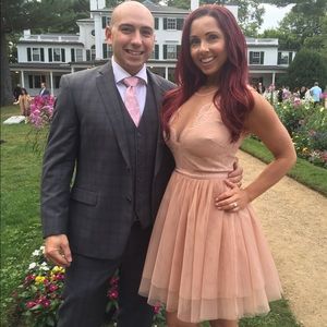 Bebe blush cocktail dress