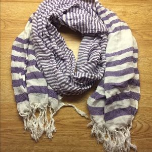 Purple and Cream/White Scarf