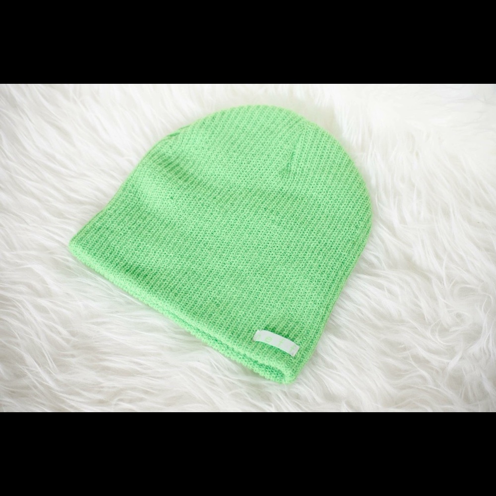 NEFF green beanie