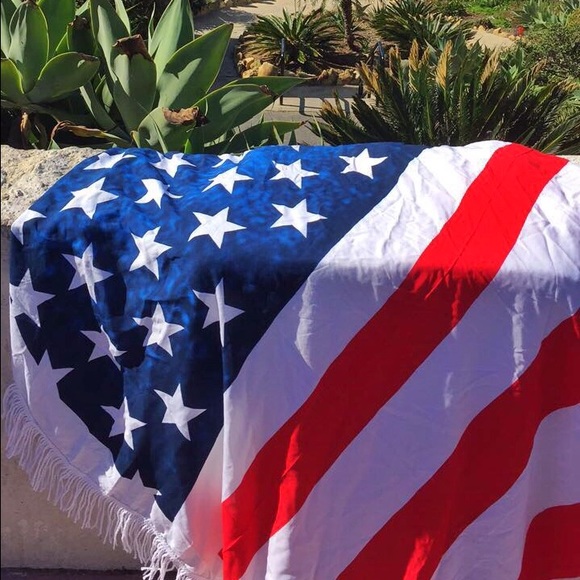 🍀ST PATTYS SALE🍀American Flag Round Blanket - Picture 7 of 7