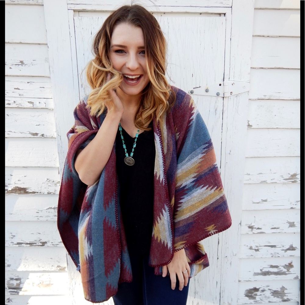 💥LAST ONE💥 southwestern blanket poncho