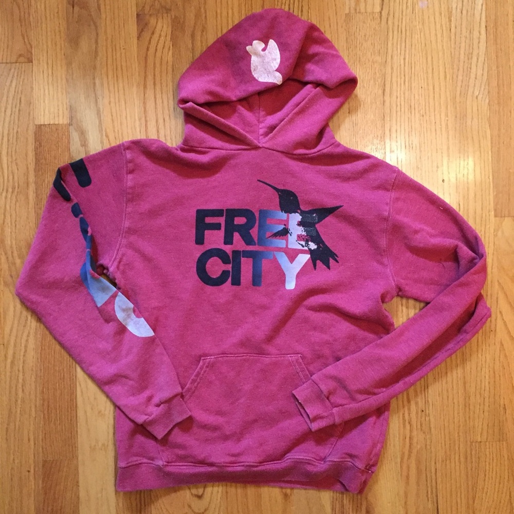 Free City Raspberry Hoodie Sweatshirt