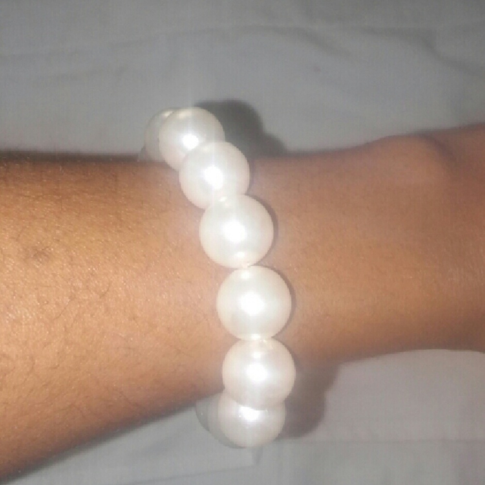 Faux pearl bracelet