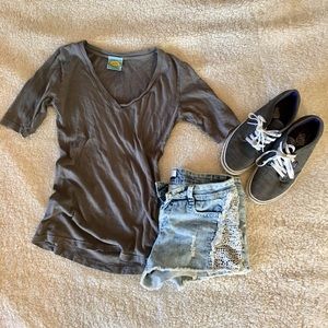 C&C California basic grey t-shirt