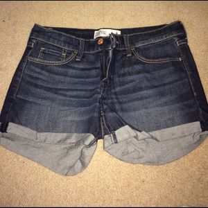 Dark wash jean shorts