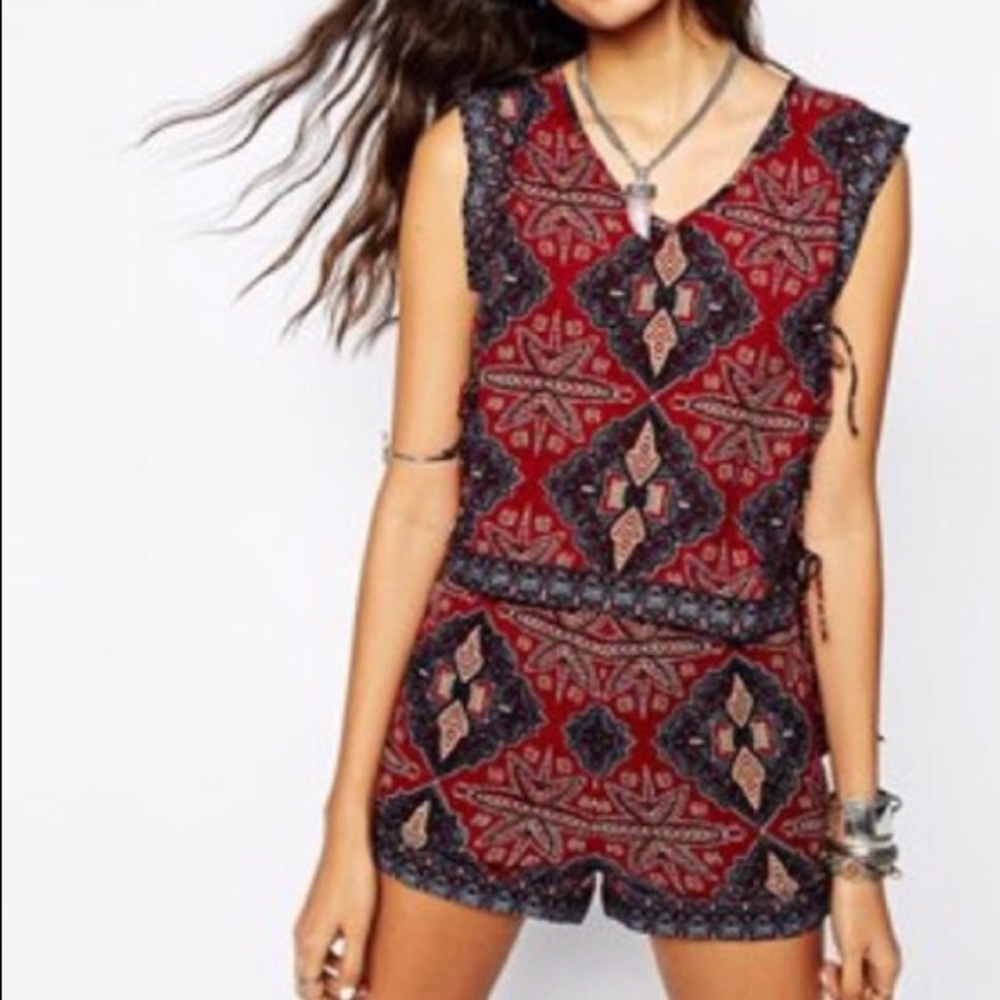 Free People Red Dalia Dreams Set