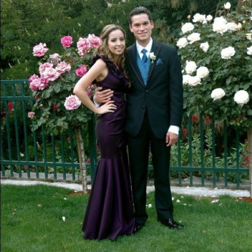 Long purple prom dress