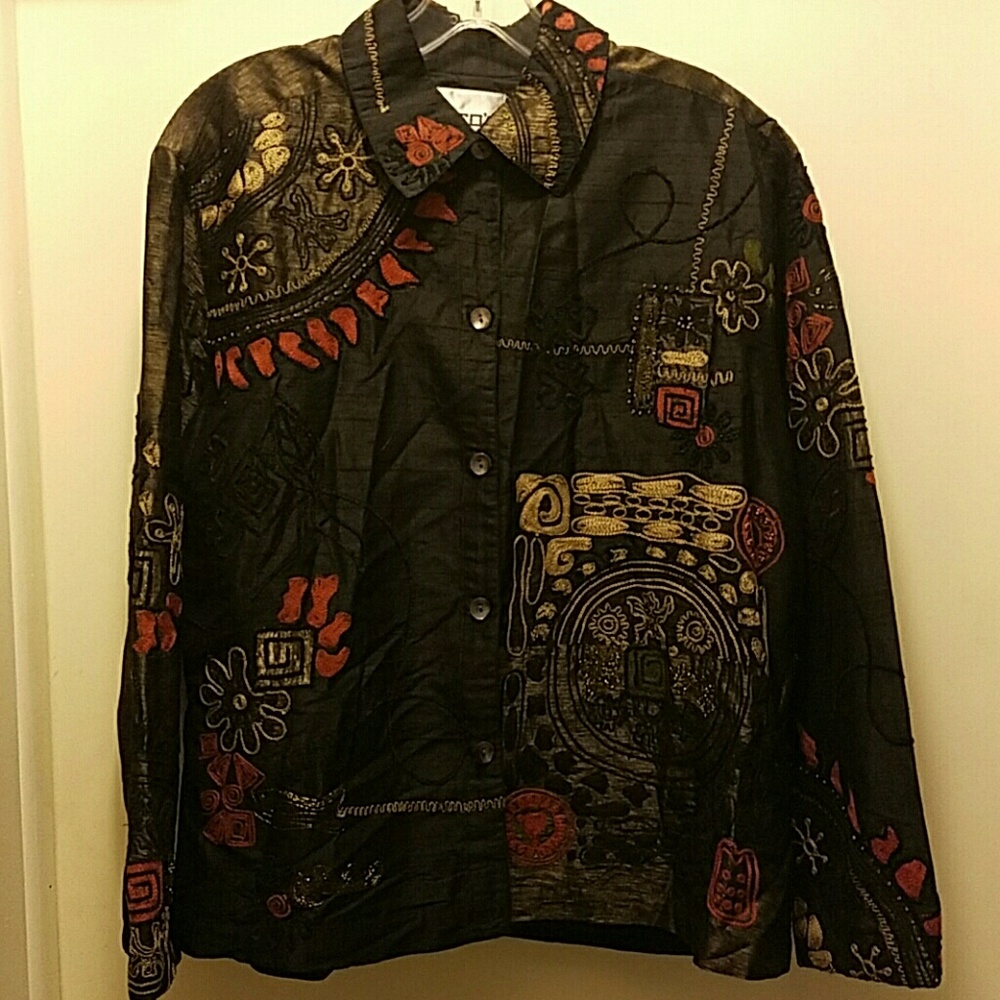 Woman's silk embroidered  jacket