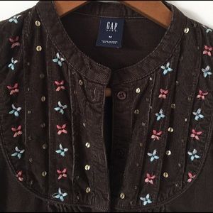 Brown corduroy girls dress