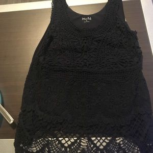Crochet black tank