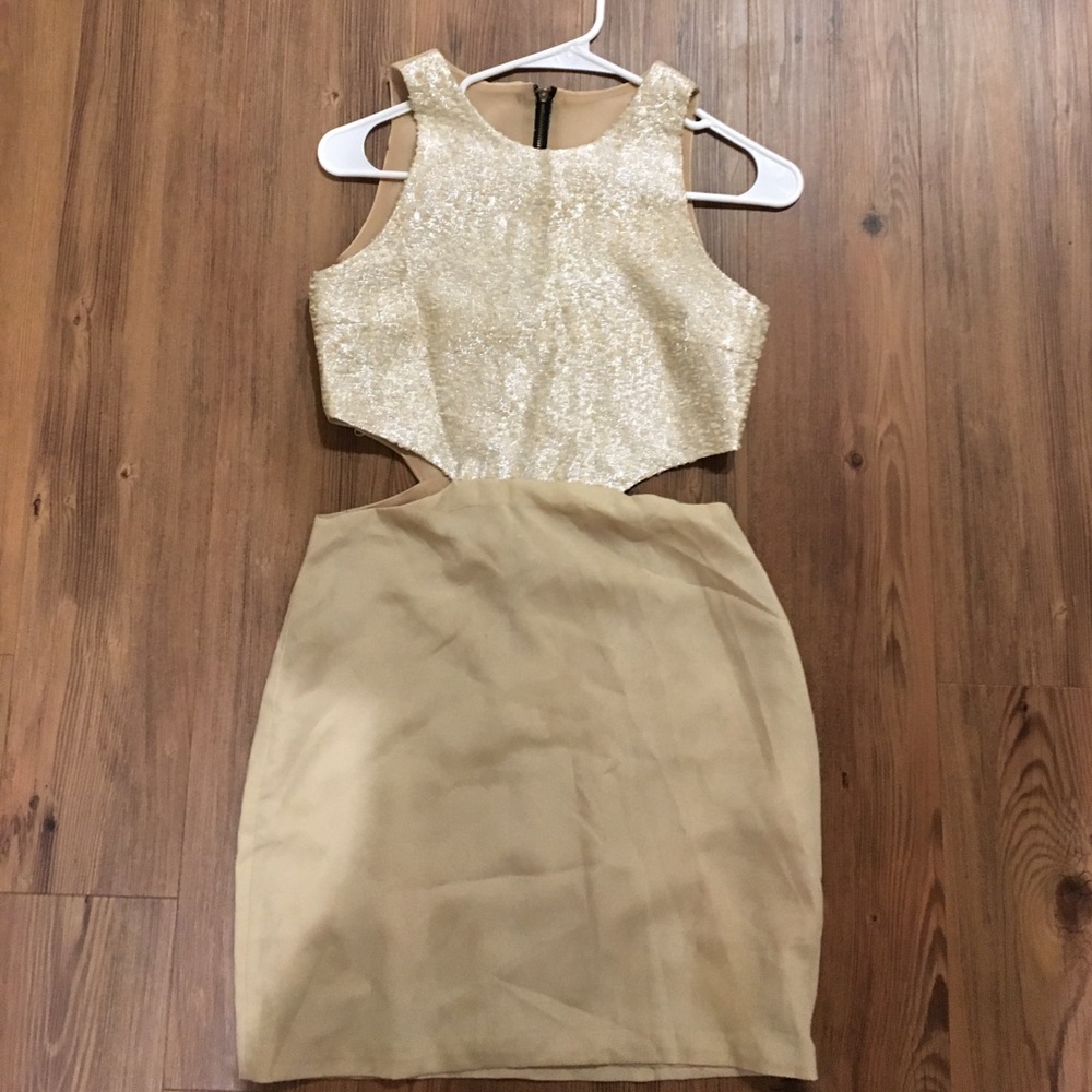 Naven Gold Cocktail Dress