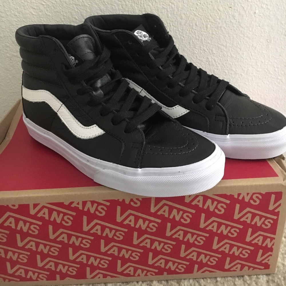 SK8 High Black Premium Leather