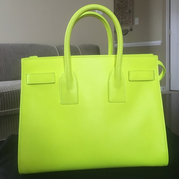 neon green ysl bag