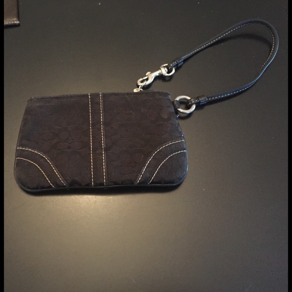 Black coach wristlet