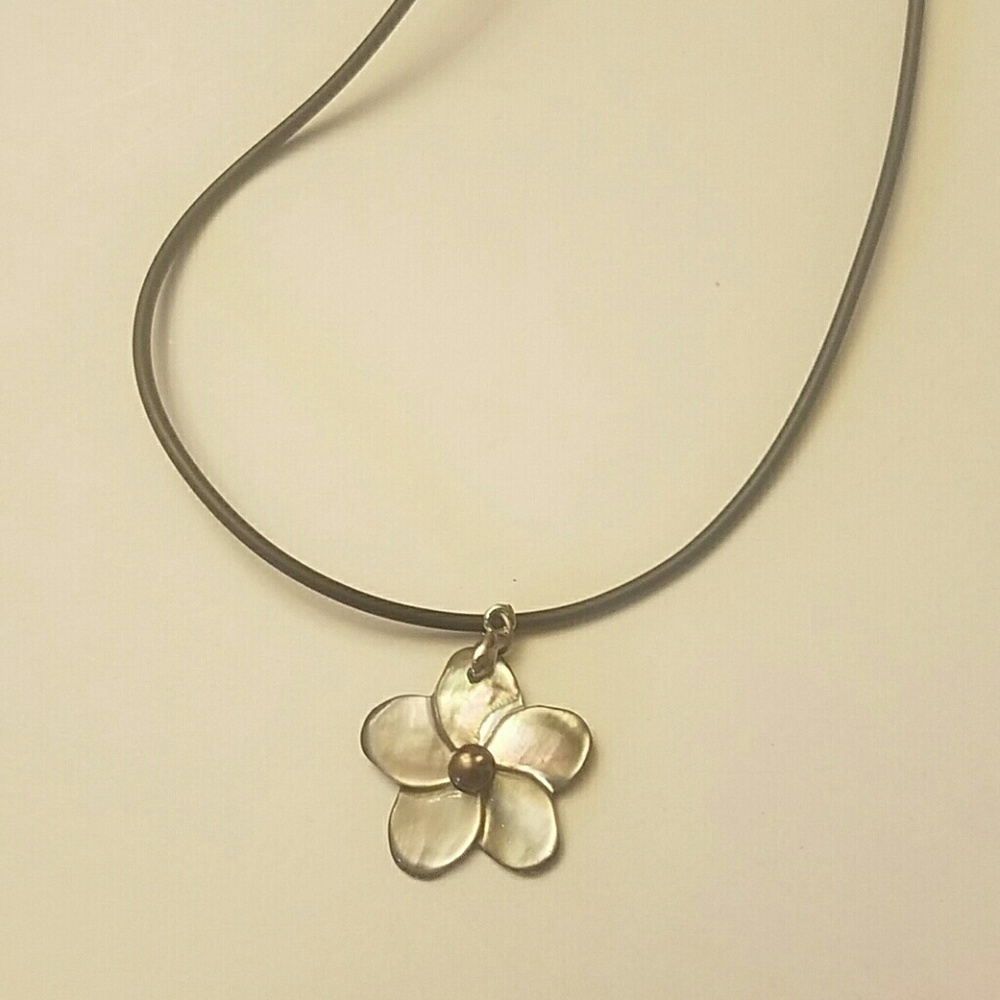 Black Flower Necklace