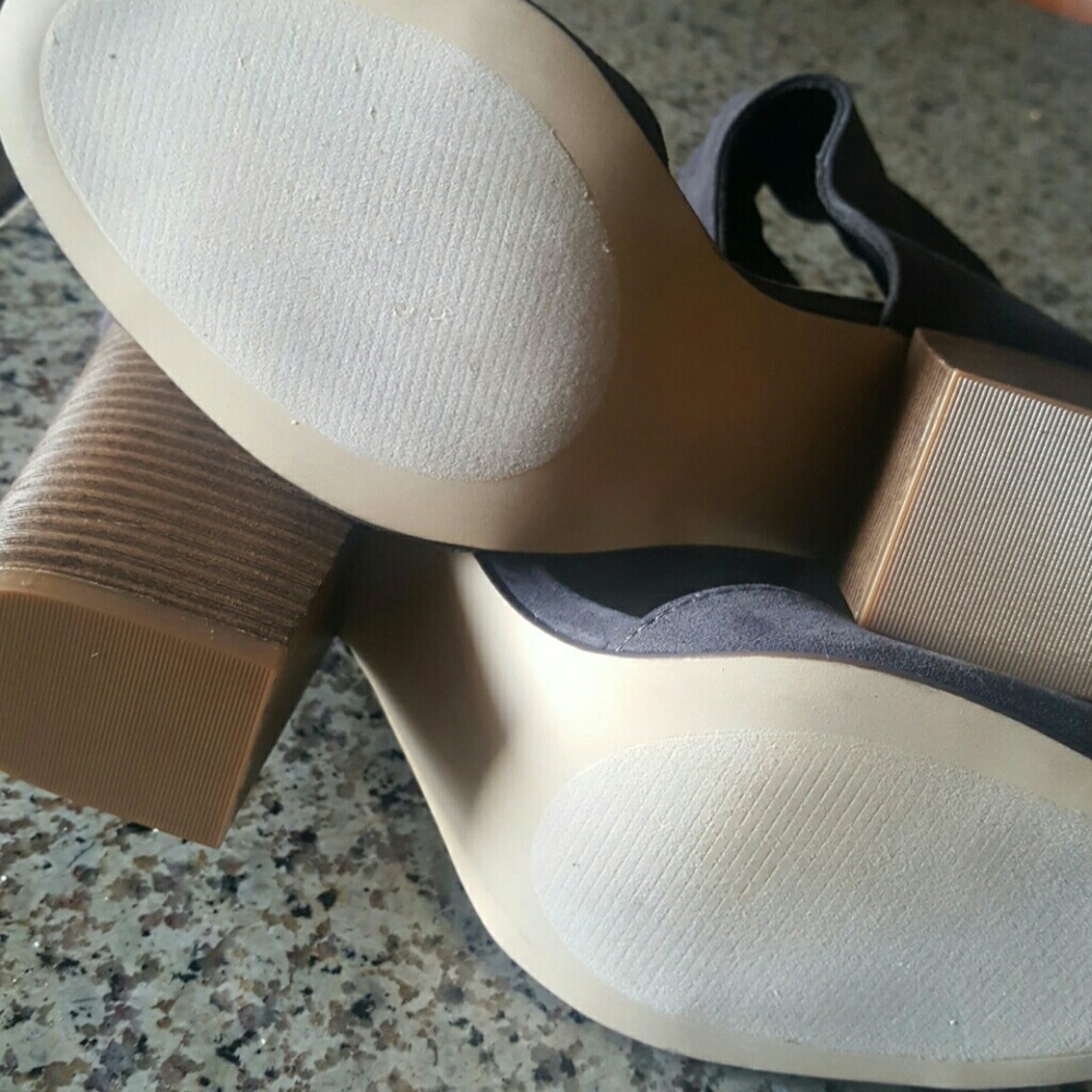 πHPπDove grey chunky-heeled shoes - Picture 5 of 5
