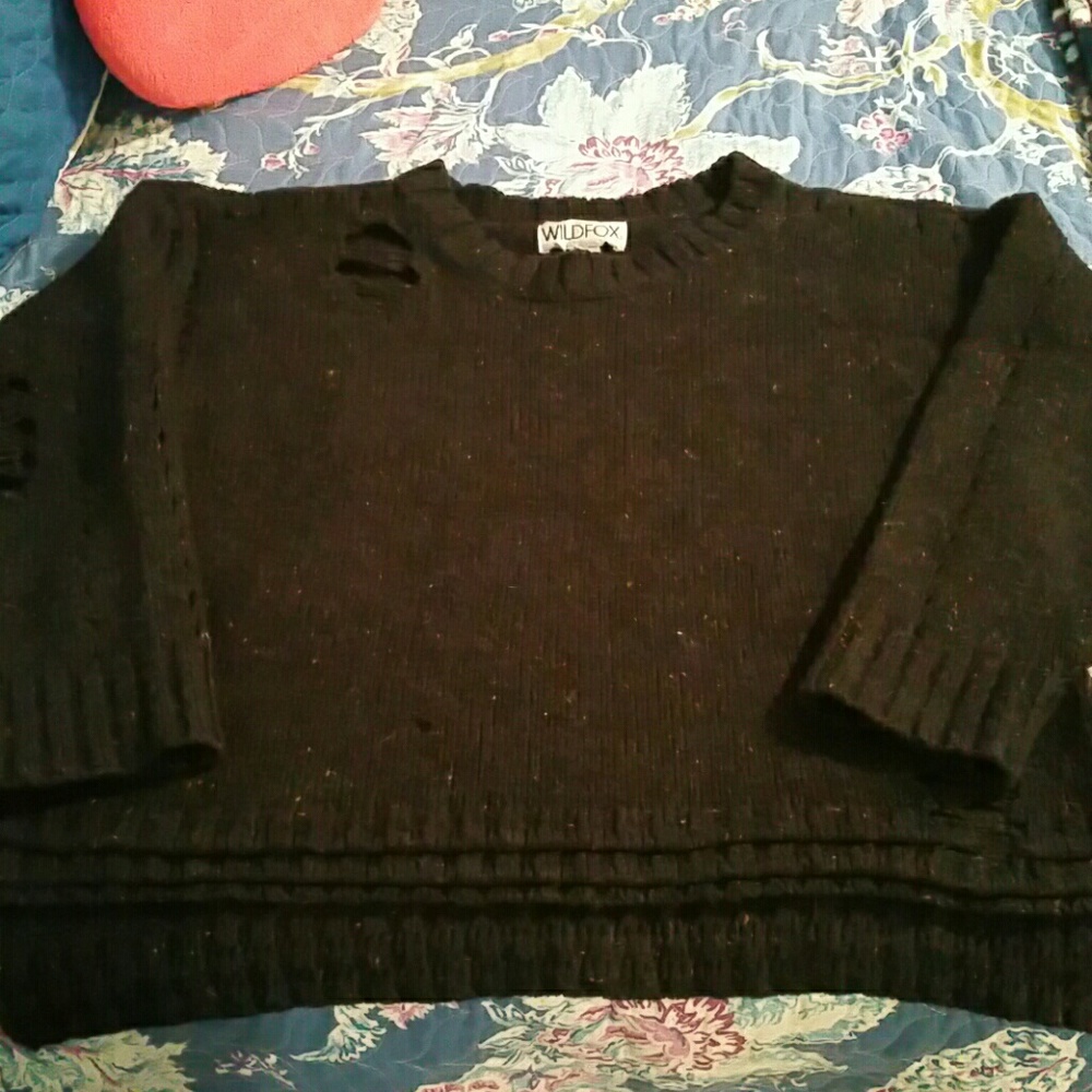 *SOLD* Wildfox Night Destroyed Sweater