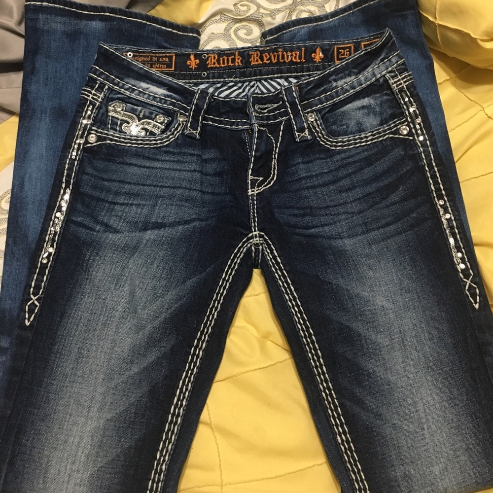 Rock revival kai silver bootcut