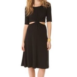 Three Dots by Minnie Mortimer Navy Cutout Dress