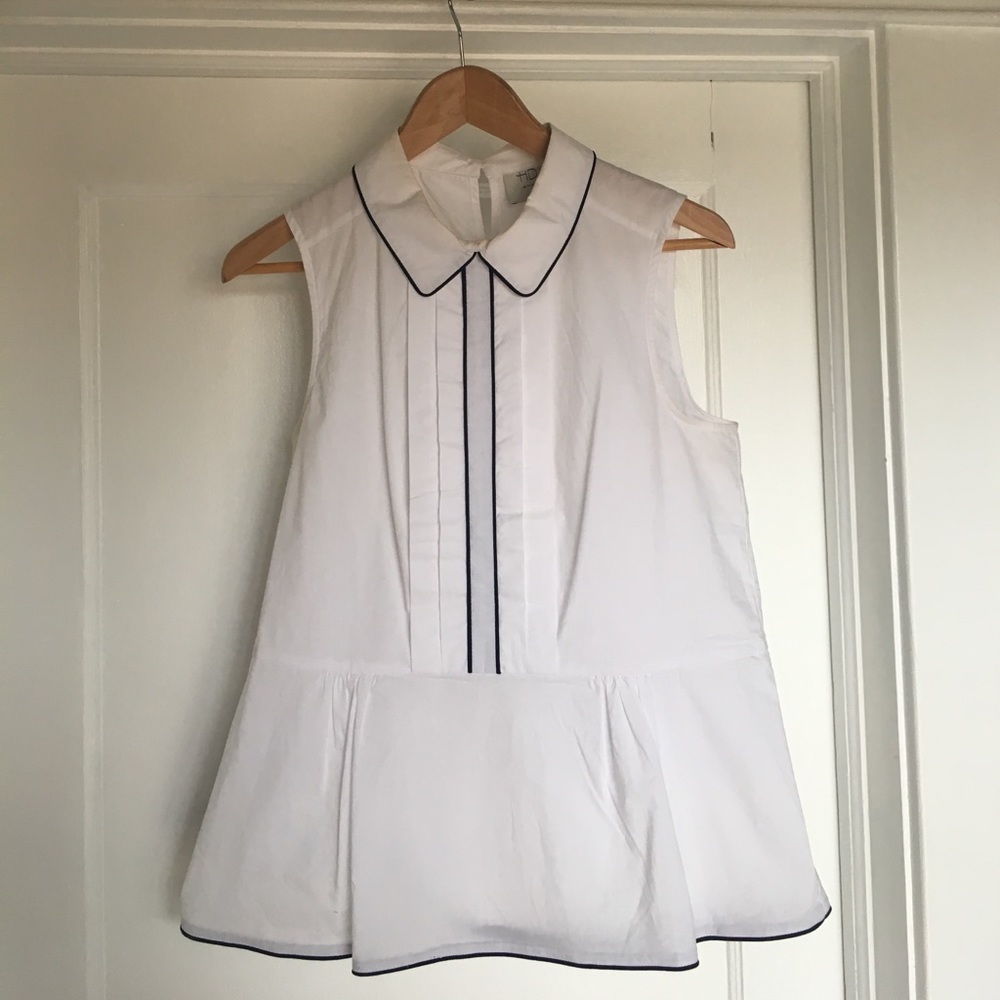 New peplum anthropologie blouse L