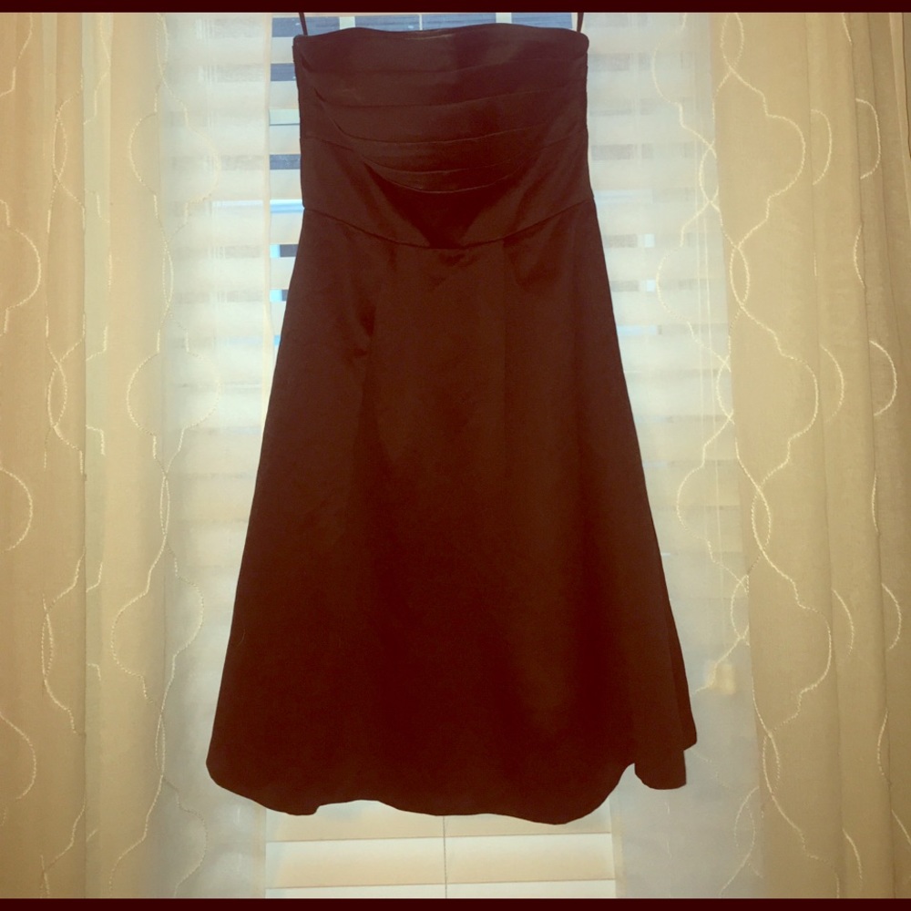 Black strapless White House Black Market dress