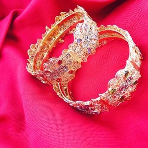 Indian kundan Multi stone bangles