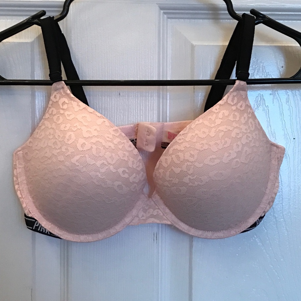 Pink push up bra