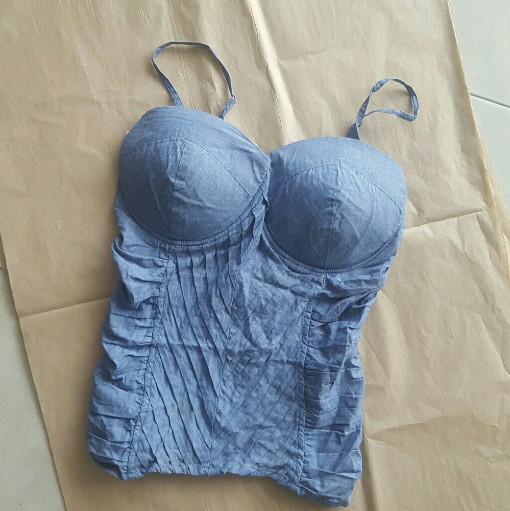 Blue top like a jean bustier