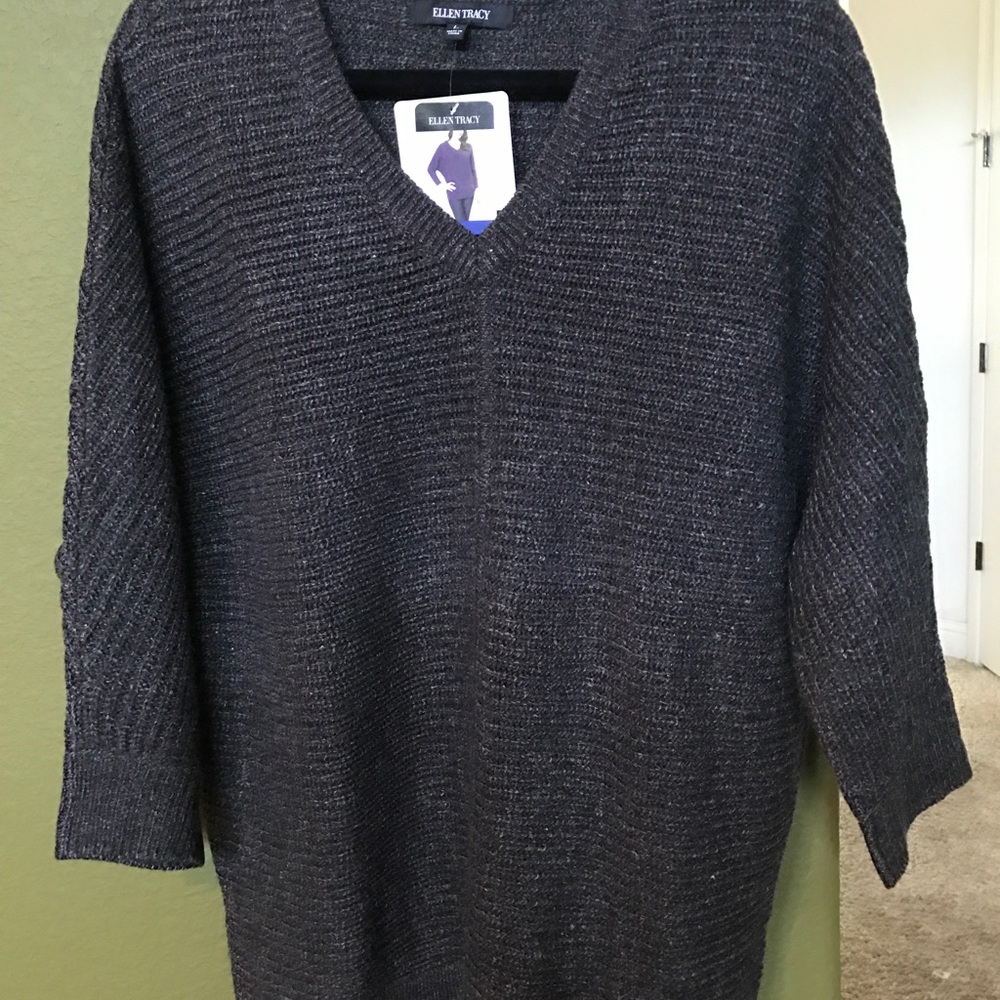 Ellen Tracy Gray Sweater