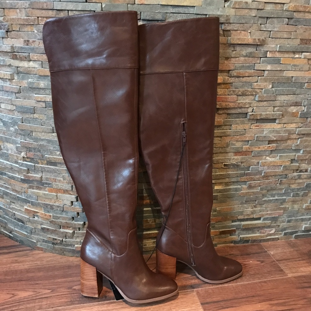 Forever 21 Brown Over the Knee Boots