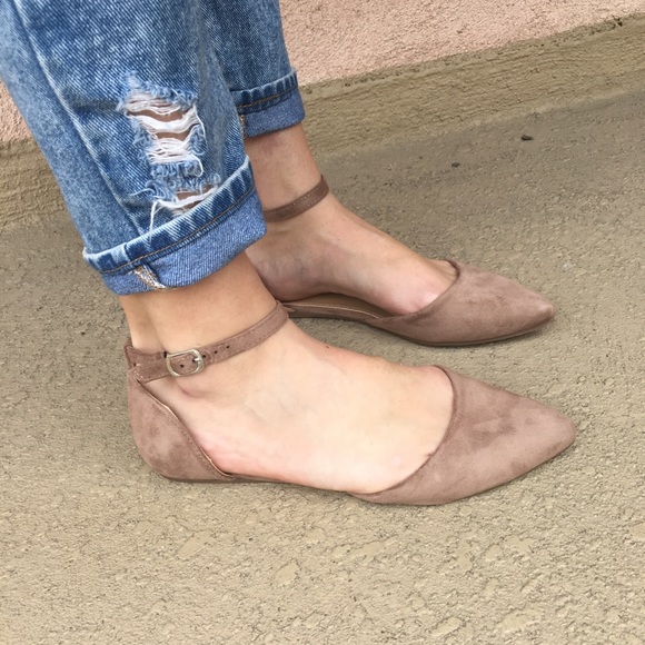 1 left!! Suede Ankle Flat Taupe - Picture 2 of 5