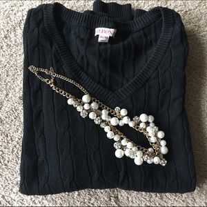 Black Cable Knit Sweater