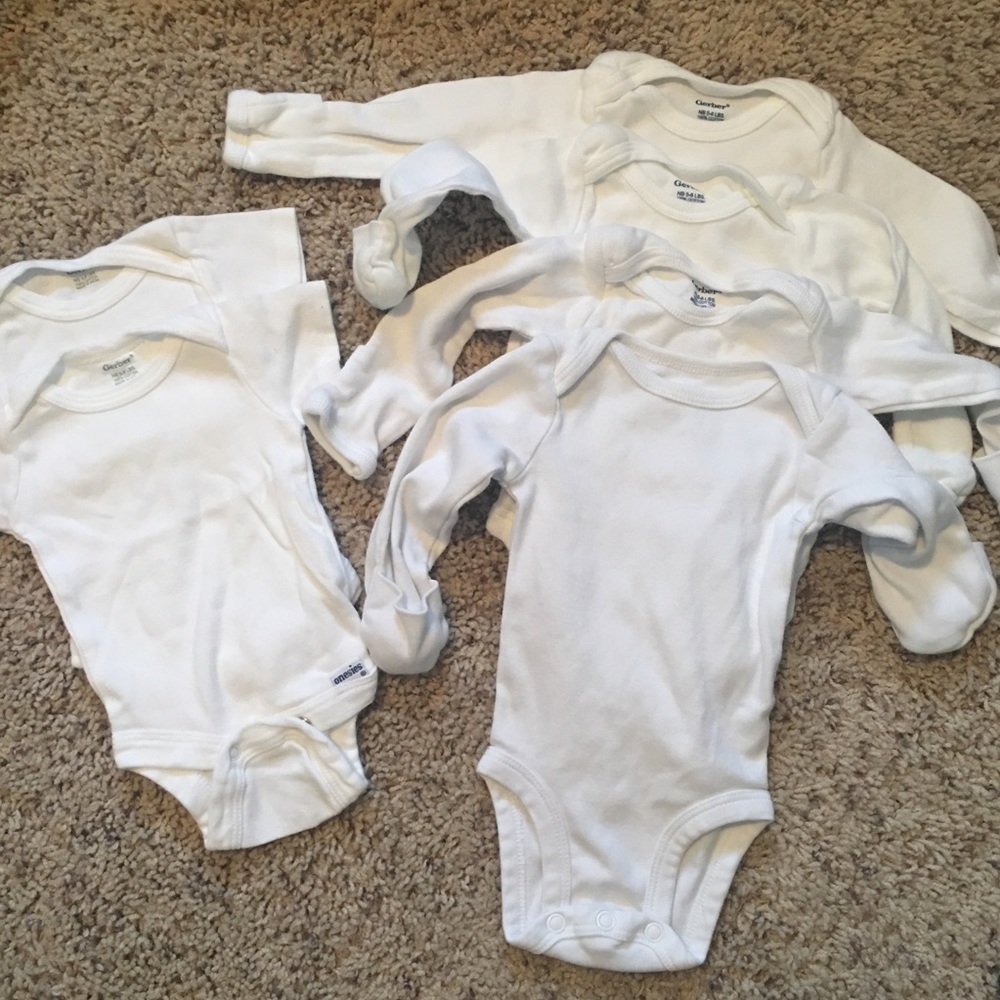 White Onesies - Newborn