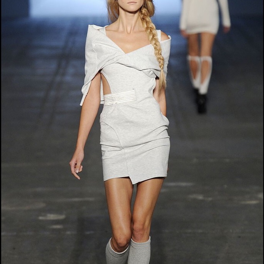 Alexander Wang SS10 ponte sweatshirt tie dress