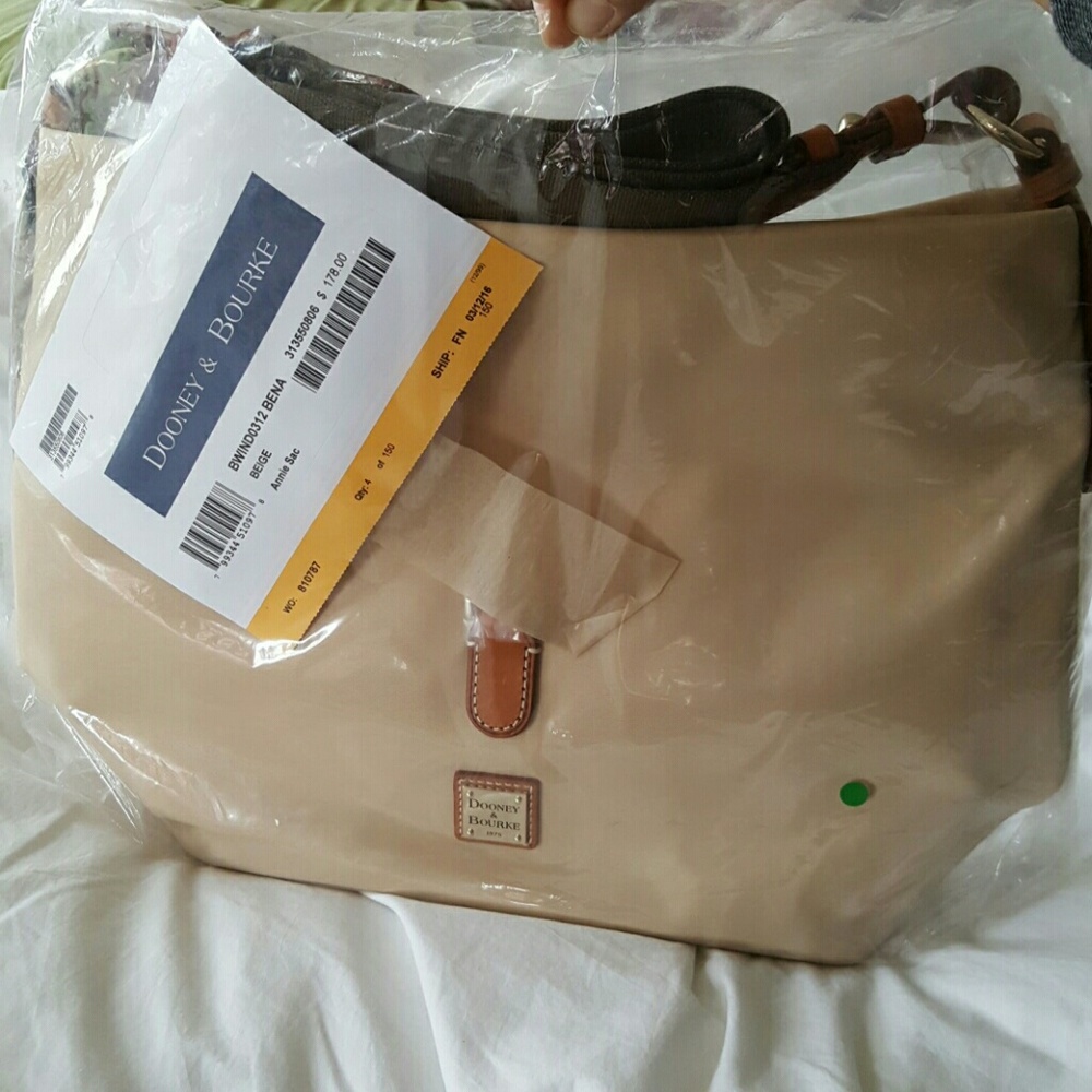 Dooney & Bourke beige nylon crossbody