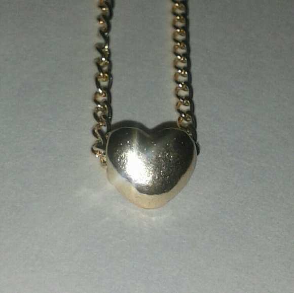 ♡SALE♡ New Dainty Heart GP Slide Pendant/17"Nk - Picture 2 of 3
