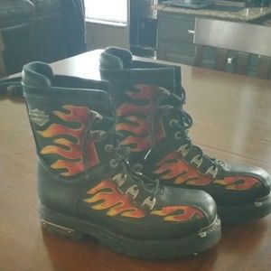 Harley Davidson flame boots