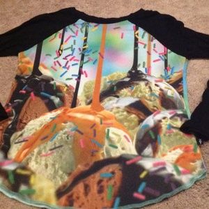 Zara Terez baseball ice cream tee large 10/12