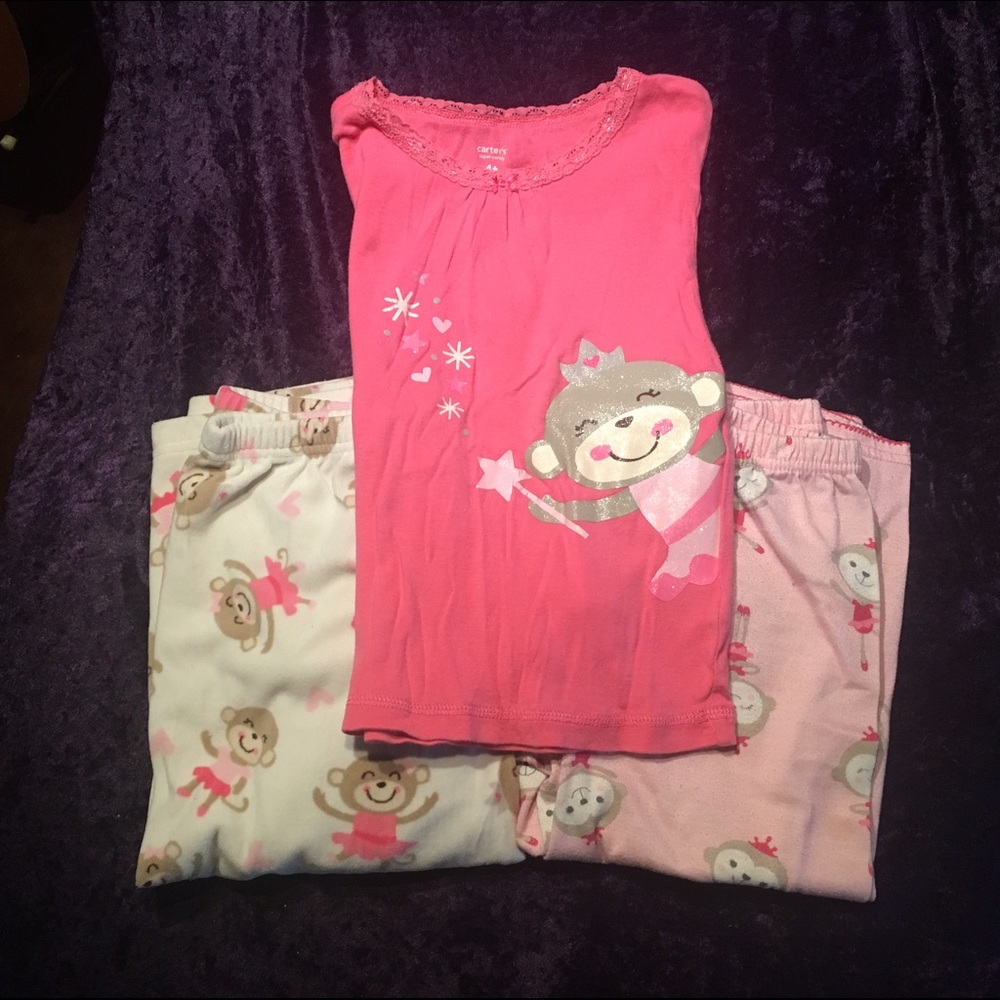 4t monkey 3-piece pajama set