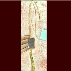 Long tassel with stone necklace Long tassel with stone necklace