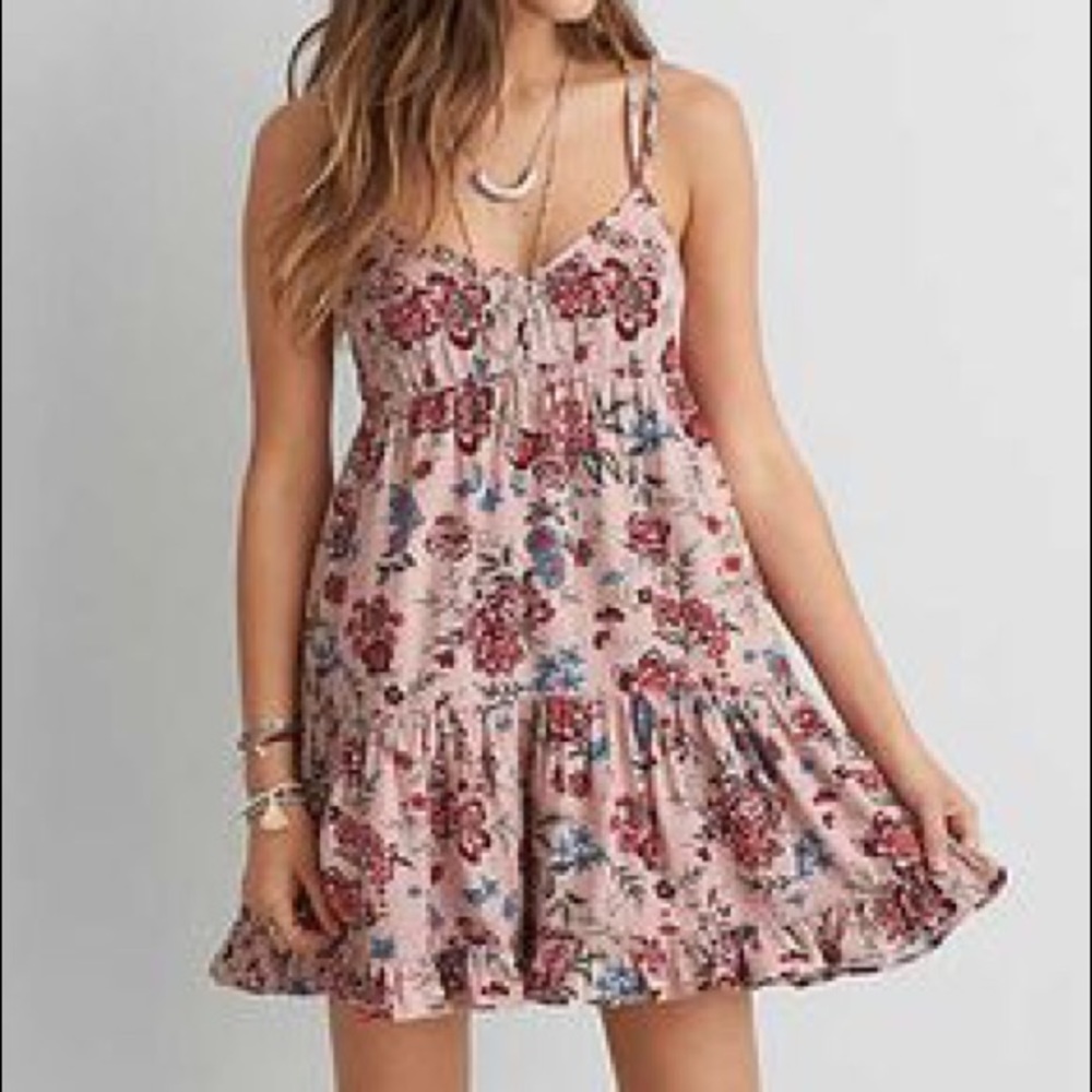 Aeo tiered baby doll dress