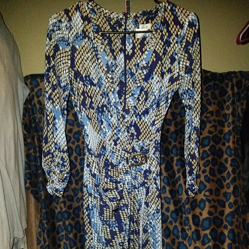 Blue wrap dress