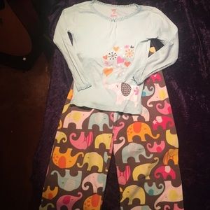 Girls size 4t elephant pajamas