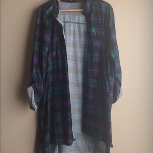 Long flannel style top