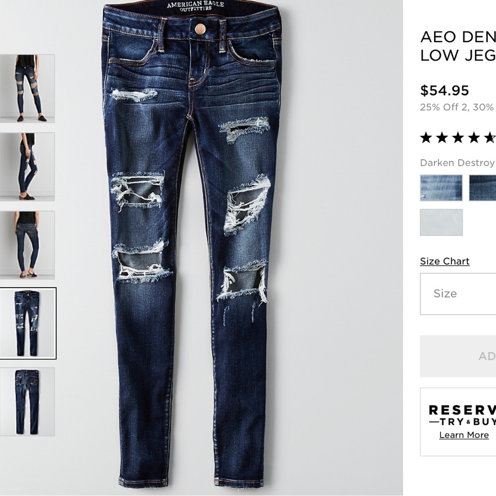 AEO DENIM X SUPER LOW JEGGING