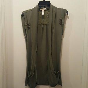 Women's Green Vest/Cover-up