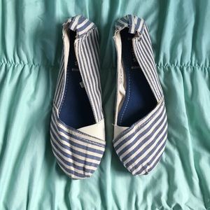 Striped Tom Style Flats