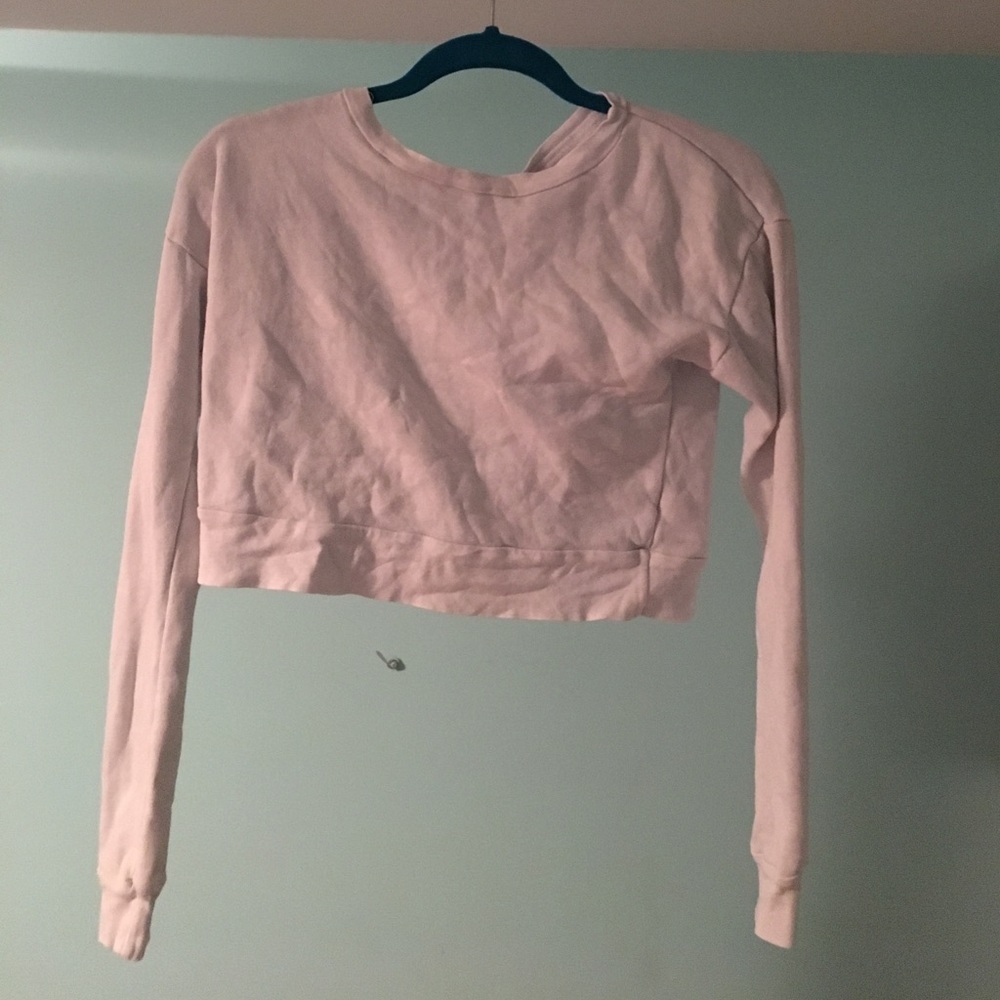 Mint green crop sweatshirt