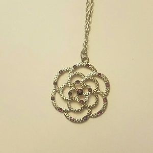 Rose Pendant with rhinestones