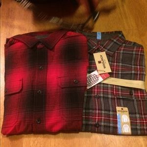 Lot of two Woolrich men's flannels